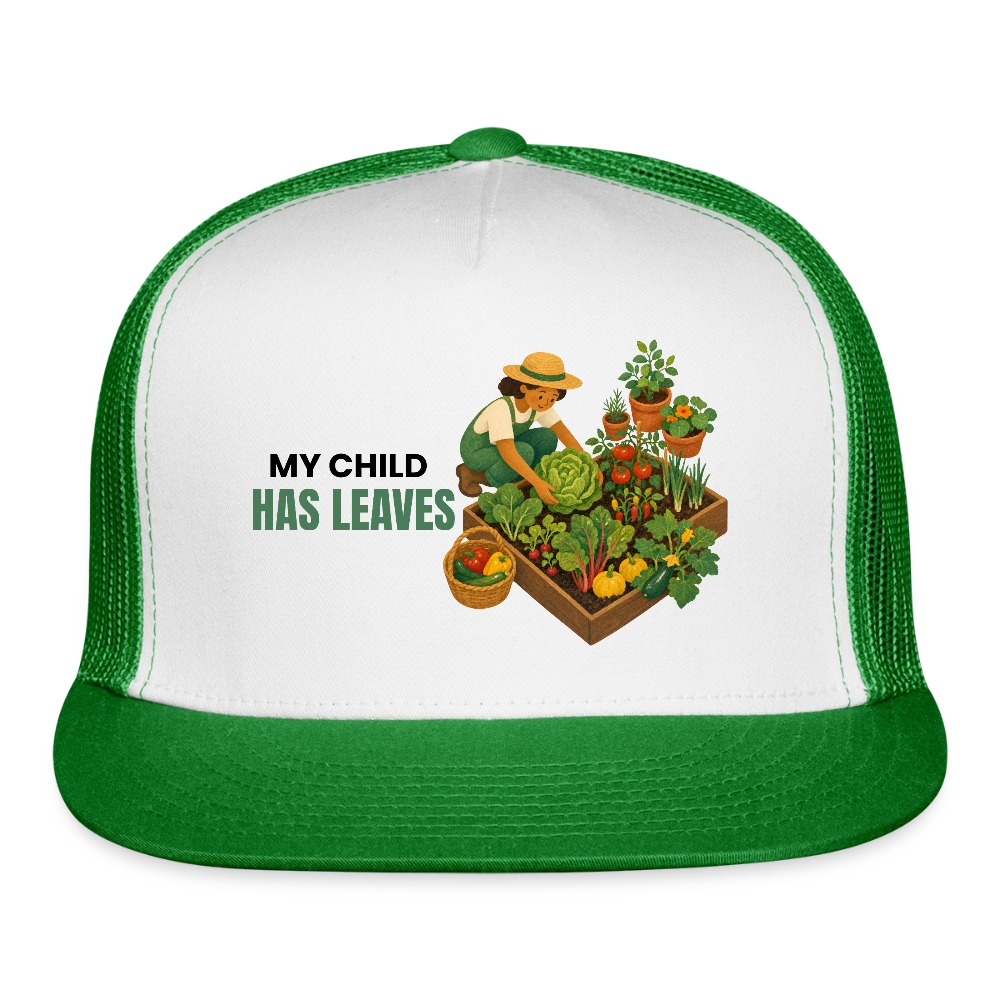 Plant Parent Cap - white/kelly green