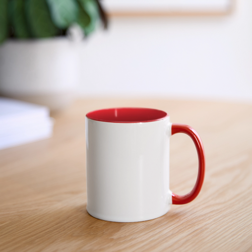 Coffee & Chaotic Life Mug - white/red